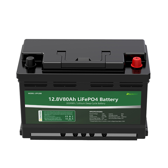 12V 80AH wiederaufladbare Lifepo4 Lithium-Eisen-Phosphat-Batterie für Fischfinder