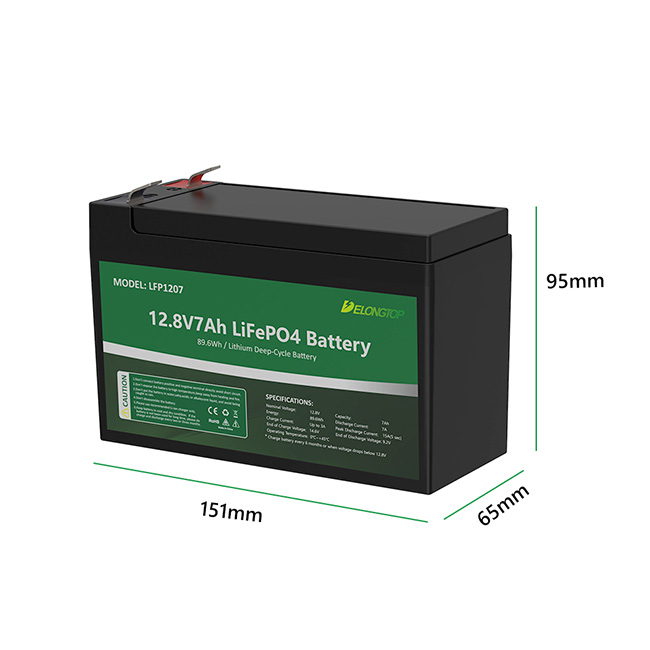 Deep Cycle Wiederaufladbare Lithium-Ionen Lifepo4 12 V 7 Ah Lithium-Batterie
