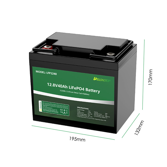 12V 40AH wiederaufladbare Lifepo4 Lithium-Eisen-Phosphat-Batterie für Fischfinder