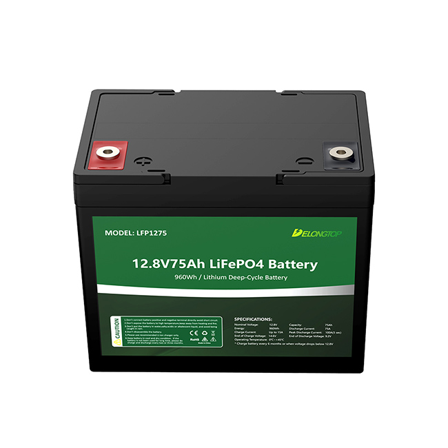 12V 75AH wiederaufladbare Lifepo4 Lithium-Eisen-Phosphat-Batterie für Fischfinder