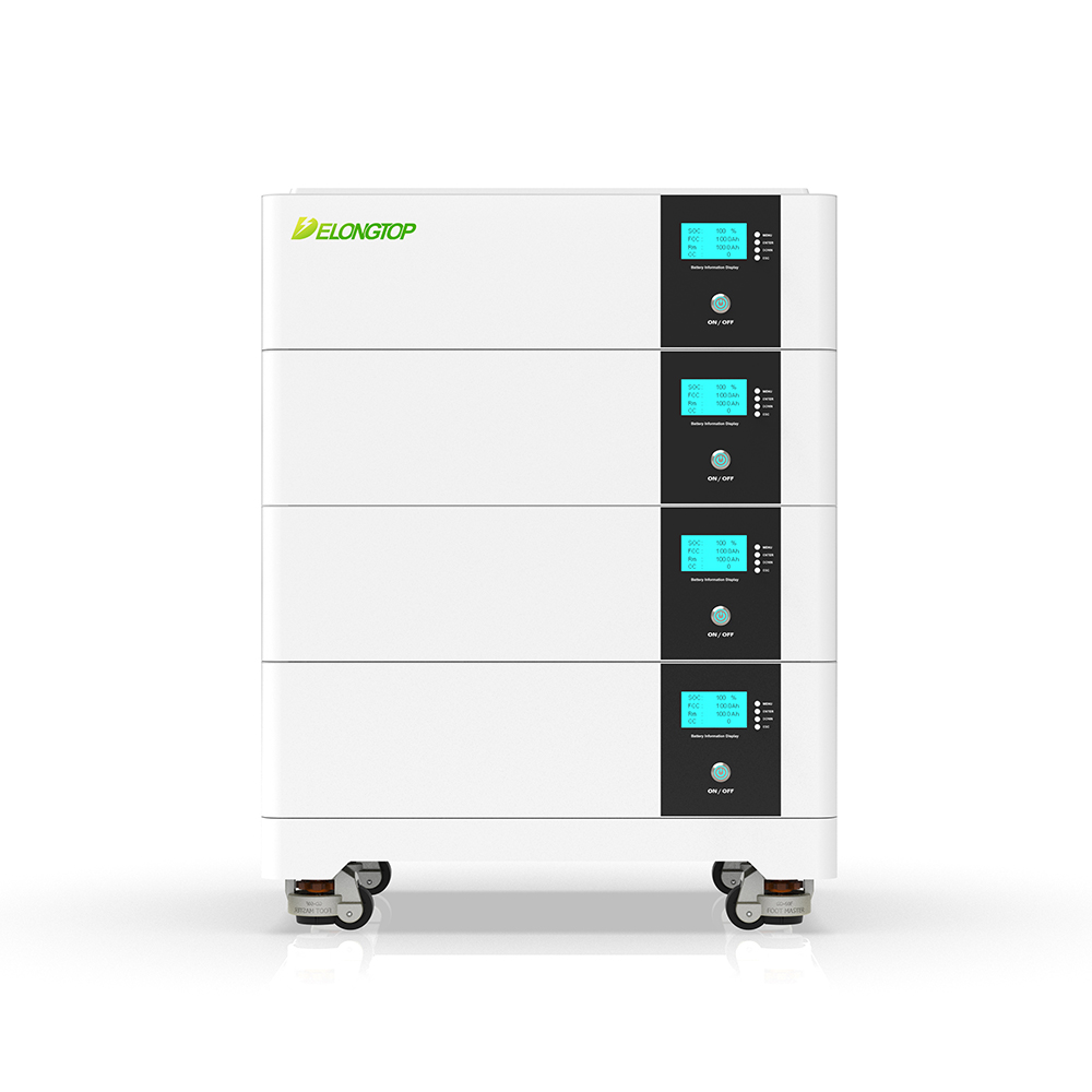 20 kWh (51,2 V, 100 Ah x 4) bewegliche Stapel-Energiespeicherbatterie für den Haushaltsgebrauch